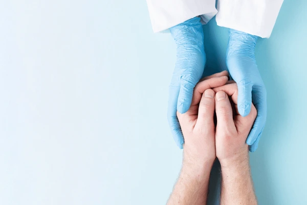 Dr Raghav Oza offering compassionate care and support to a patient, symbolizing a doctor-patient relationship
